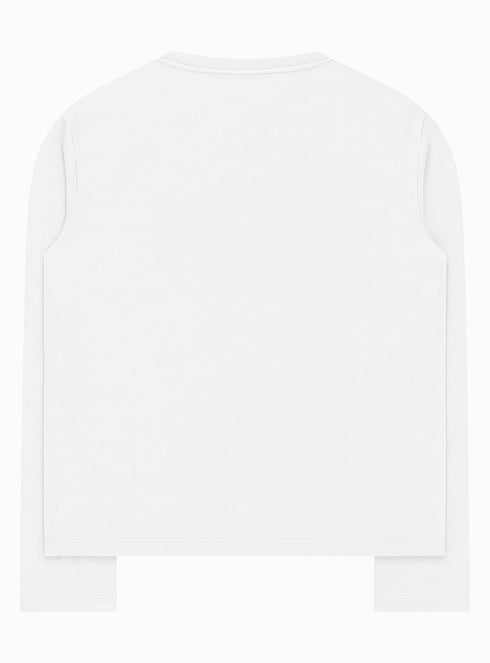 VNeck LS Tee White - M325811HYB